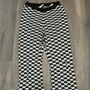 Lisa Says Gah! Checkered Knit Kick Flare Pants
